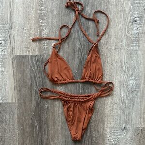 Toast Swim Rust Bikini Set Size S
